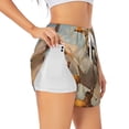 thumbnail image 1 of Cauagu Shorts de Course 2 en 1 pour Femmes, Imprimé Canard, pour Randonnée, Gym, Yoga, Course - Très Grand, 1 of 7
