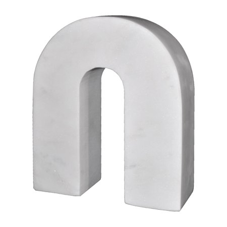 Sagebrook Home Marble  7 h Horseshoe Tabletop Decor White