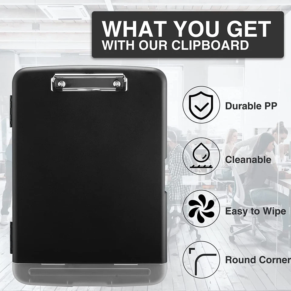 Clipboard With Storage, High Capacity Nursing Clipboard With Pen Holder, Heavy D