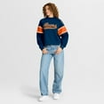 thumbnail image 3 of Women's Fanatics Navy Chicago Bears Oversized Hometown Toss Sweep Mock Neck Pullover, 3 of 5