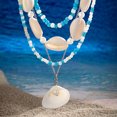thumbnail image 4 of Collar de concha con lentejuelas en capas, estrella de mar, concha, collar para niñas, vacaciones en la playa, joyería para surfear, 4 of 5