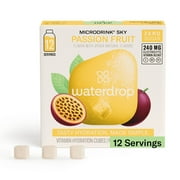 waterdrop Microdrink Passionfruit SKY, Flavored Water Packets, Passion Fruit - Prickly Pear, 12 Pack