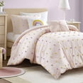 thumbnail image 5 of Premium Cotton Twin/Twin XL Bedding Sets Jacquard Pom Pom Design Pink Comforter Set for Home Family, 5 of 9