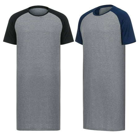 

Men Short Sleeve Casual Pajamas Comfortable Crew Neck Pajama Tops T-shirts M-3XL