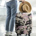 thumbnail image 2 of Pink Purple Camo Gradient Pattern Luggage Cover Fashion Suitcase Cover Baggage Covers Fit 25-28 Inch Luggage (Go Travel), 2 of 5