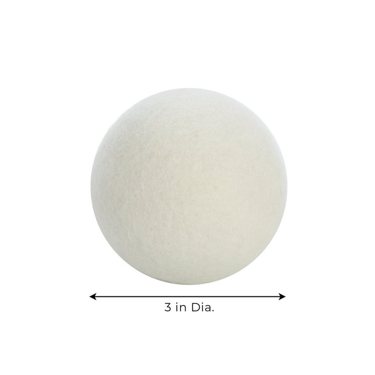 Smart Design Wool Dryer Balls - Natural Eco Fabric Softener - Eliminates Wrinkles & Reduces Static - for Laundry, Clothes, Fabrics - Home