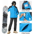 thumbnail image 5 of TACVASEN Women's Winter Waterproof Windproof Snow Ski Jackets Warm Thermal Fleece Thick Hooded Coat with Multi-Pockets for Outdoor Hiking Snowboarding Blue Black L, 5 of 7