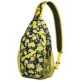 thumbnail image 1 of Yellow Lemon Pattern Sling Backpack for Travel and Daily Use, Lightweight Crossbody Bag with Bright Summer Fruit Print and Floral Design, Durable and Fashionable, 1 of 6