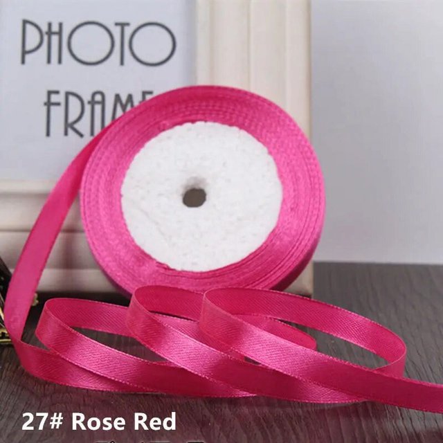 25 yardas/rollo 6mm 10mm 15mm 20mm 25mm 40mm 50mm lazo de cinta satinada de seda hecho a mano para manualidades DIY regalos de navidad suministros para envolver
