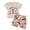 Beige, variant on Toddler Boy Summer Outfits Lobster Pattern Short Sleeve Top Shorts Set Little Boy Clothes 2 Piece