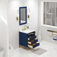 thumbnail image 4 of Water Creation Bristol 24"W Wood Single Bathroom Vanity in Monarch Blue/White, 4 of 6