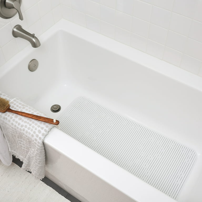 17 in. x 36 in. Foam Bath Mat in White