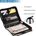 thumbnail image 4 of Haosy 3 Ring Zipper Binder with Shoulder Strap Waterproof Trapper Keeper 2 Inch D-Ring 500 Sheets Capacity, Turtle on Wooden Pile, 4 of 8