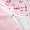 thumbnail image 4 of Erosebridal Buffalo Bow-tie Queen Duvet Cover Set for Women Girls, Princess Love Heart Bedding, Pink Reversible, 1 Duvet Cover and 2 Pillowcases (No Comforter), 4 of 6