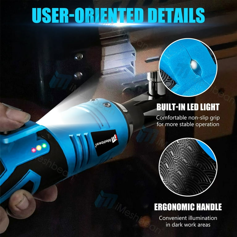 21V Cordless Electric Ratchet Wrench - 150Nm Torque With 2 Batteries & Accessories