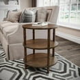thumbnail image 4 of LEEMTORIG 3-Tier Round End Side Table, Solid Wood Nightstand, Mid-Century Modern Style Bedside Table for Bedroom Sofa Chair Side Table for Living Room, Easy Assembly, Walnut Brown YBZ-D4166-LWA, 4 of 9
