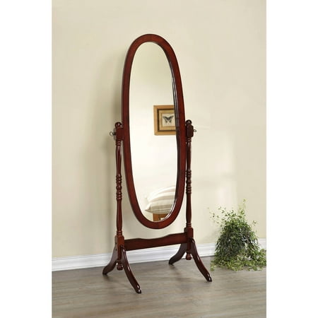 Mirror - 59"H / Walnut Oval Wood Frame