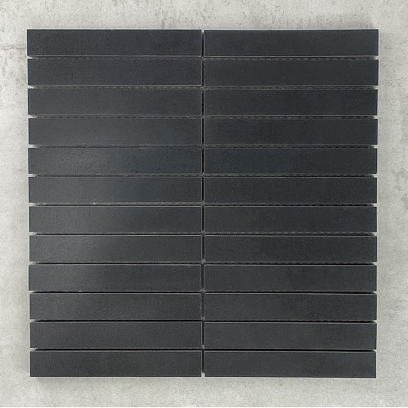 1" X 6" Stack Basalt Stone Mosaic Wall And Floor Tile (10 Sheets)