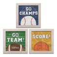 thumbnail image 5 of Zoomie Kids 'On the Field I Go Team, on the Field II Score and on the Field III Go Champs' 3 Piece Textual Art Set, 5 of 6