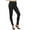 Black, variant on Women's Full Length Soft Cotton Leggings Stretchy Bottom Pants Free Size