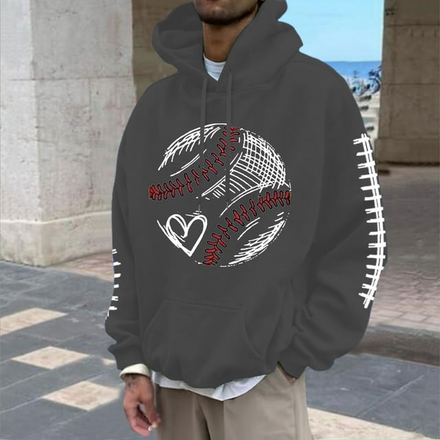 WILLBEST Sudaderas Navideñas para Hombre, Sudadera con Capucha y Estampado De Fútbol, Informal, Holgada, para Uso Diario, Cómoda, Cálida, con Forro, para Otoño e Invierno Chica