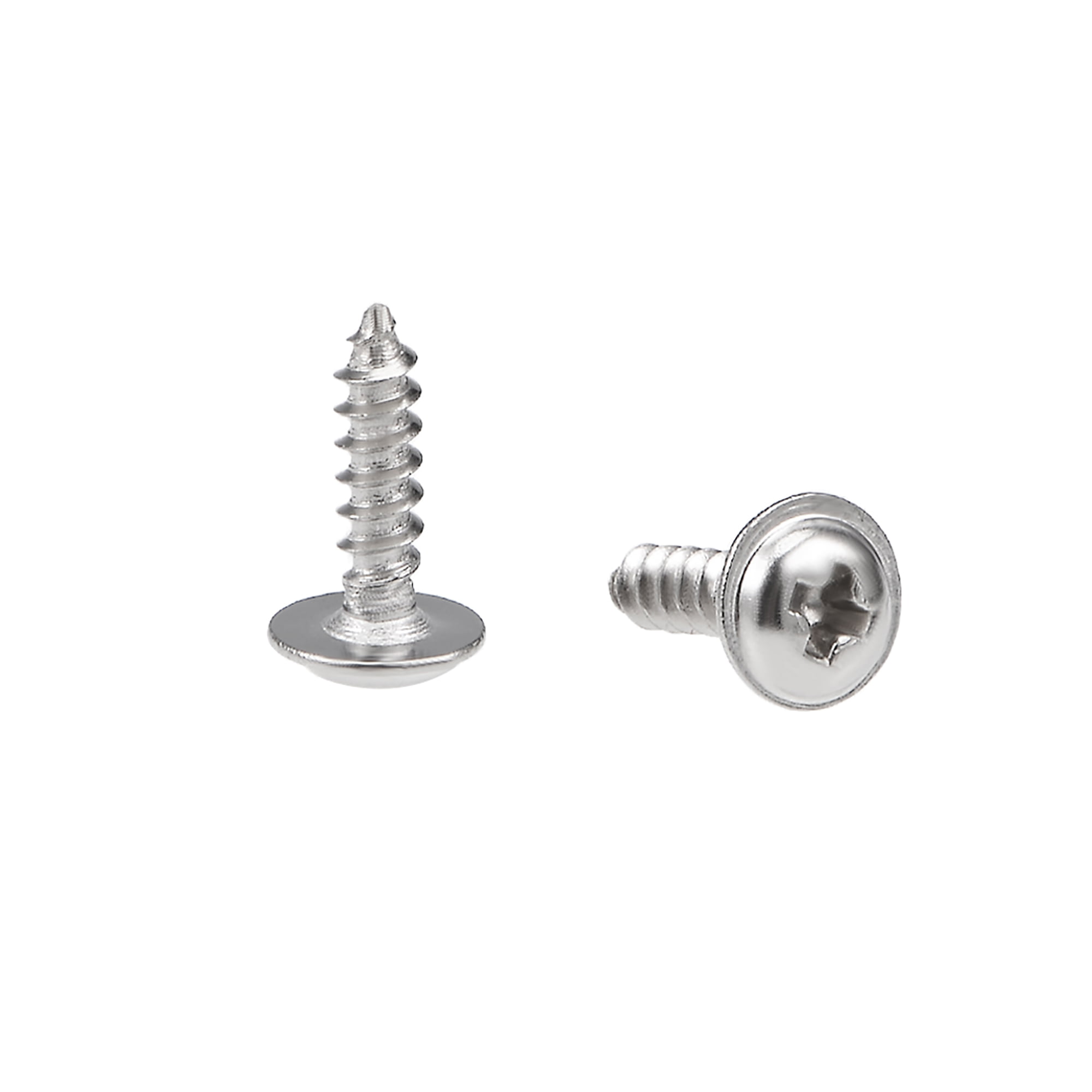 2x8mm Self Tapping Screws Phillips Pan Head With Washer Screw Bolts 50Pcs 