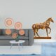 thumbnail image 2 of Arte De Pared Tejido En Ratán Y Escultura De Figura De Caballo Para Salón De Té, Pasillo, Dormitorio, Porche, Cafetería, Decoración Del Hogar Y Oficina. Adorno De Animal., 2 of 8