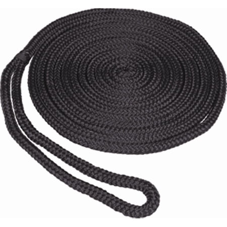 SeaSense Pre-Spliced Double Braid MFP Dock Line  1/2  x 15   12  Eye  Black