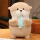 thumbnail image 1 of Nueva mochila con colgante de muñeco de nutria Kawaii, almohada suave de peluche, bonita decoración para el hogar, regalos de cumpleaños, para bebé, para dormir, aproximadamente 11 cm, marrón, aprox, 1 of 5