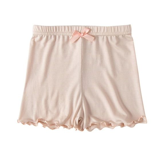 Edvintorg 1-10Years Legging Shorts For Kids Girls Undershorts Cute Solid Color Elastic Waist Bow Underwear Short Pants Summer Leggings For School Wearing Toddler Leggings