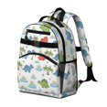 thumbnail image 2 of Green Dinosaurs with Ferns Simply Cute School Backpack Bag for School with Padded Back and Adjustable Shoulder Straps 15.25"x11.5"x5.25", 2 of 5