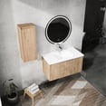 thumbnail image 4 of Bathroom Vanity With Sink And Side Cabinet - 36" Ample Storage Contemporary Rust Handle Modern Fixture, 4 of 7