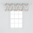 thumbnail image 2 of Ambesonne Map Valance Pack of 2, Vibrant Striped Metro Route, 54"X18", Multicolor, 2 of 4