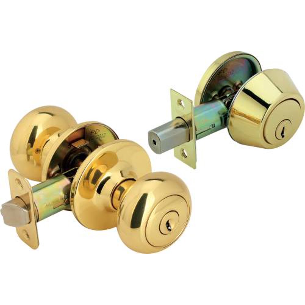 Legend Decorative Knob Combination Entry And Deadbolt Lockset Polished