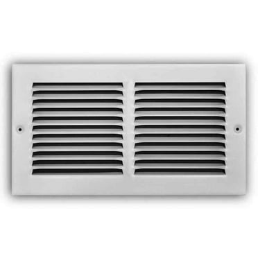12 in. X 6 in. Steel Return Air Grille in White