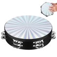 thumbnail image 1 of Hand Held Tambourine Double Rows Tambourine Drum Bell Practice Musical Instrument, 1 of 4