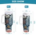 thumbnail image 6 of Yayeee 40oz Stainless Steel Tumbler with Straw and Handle Double-Wall Insulated Travel Water Bottle, Sea Plants Pattern, 6 of 8
