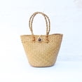 thumbnail image 1 of Nvzi Bolso de hombro tejido, bolso de mano tejido y bolso de cosméticos, bolsos de mano tejidos elegantes para playa de verano 4,33 x 3,93 x 7,08 pulgadas - Estilo A, 1 of 4