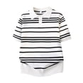 thumbnail image 3 of VgaVtl Short Sleeve Polo Style Shirts for Men Big and Tall Summer Men's Tshirt Casual Knit Vacation Striped Collared, 3 of 8