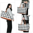 thumbnail image 6 of Moclever Women Duffle Bag Weekend Overnight Bag Tote Bags Portable Diaper Bag Outdoor, White Plaid, 6 of 9