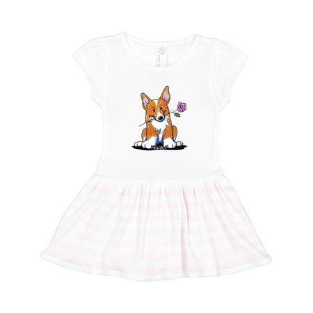 

Inktastic Flower Corgi Gift Toddler Girl Dress