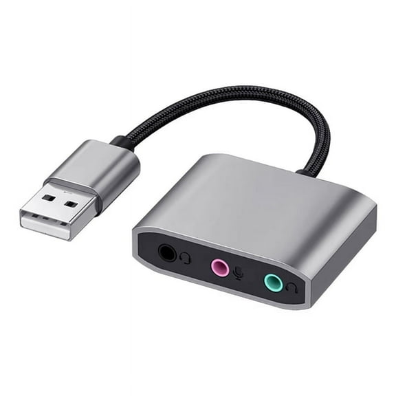 1 * External USB Sound Card-Gray