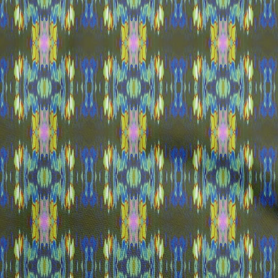 oneOone Rayon Green Fabric Abstract Diy Clothing Quilting Fabric Print Fabric By Yard 56 Inch Wide