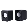 thumbnail image 1 of Altavoces para computadora, mini altavoz con sonido estéreo Altavoz portátil alimentado por USB para computadora, computadora portátil, computadora portátil, computadora de escritorio (negro, 1 of 5