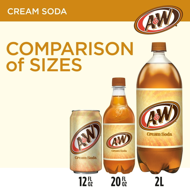 A&W Vanilla Cream Soda Pop, 12 fl oz, 12 Pack Cans - Walmart.com