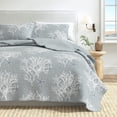 thumbnail image 6 of Coastal Quilt Set - Lightweight, Soft, All-Season - 2-Piece Reversible Bedding Set (Twin / Twin XL, Pearl Blue), 6 of 6