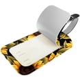 thumbnail image 2 of Square 2Pack PU Leather Sunflower Cruise Luggage Tag with Privacy Cover and Name ID Tag for Travel Handbags Backpacks Luggage Tags, 2 of 6