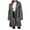 Dark Gray, variant on Ladies Warm Faux Fur Winter Coats for Women Plus Size Womens Ladies Warm Faux Furry Long Coat Jacket Winter Solid V-Neck Outerwear