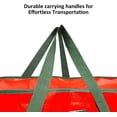 thumbnail image 2 of QQS 9 Ft Christmas Tree Storage Bag, Large Heavy Duty Artificial Tree Bag with Reinforced Handles and Dual Zippers, Waterproof Durable Storage Container for Xmas Trees (Red), 2 of 8