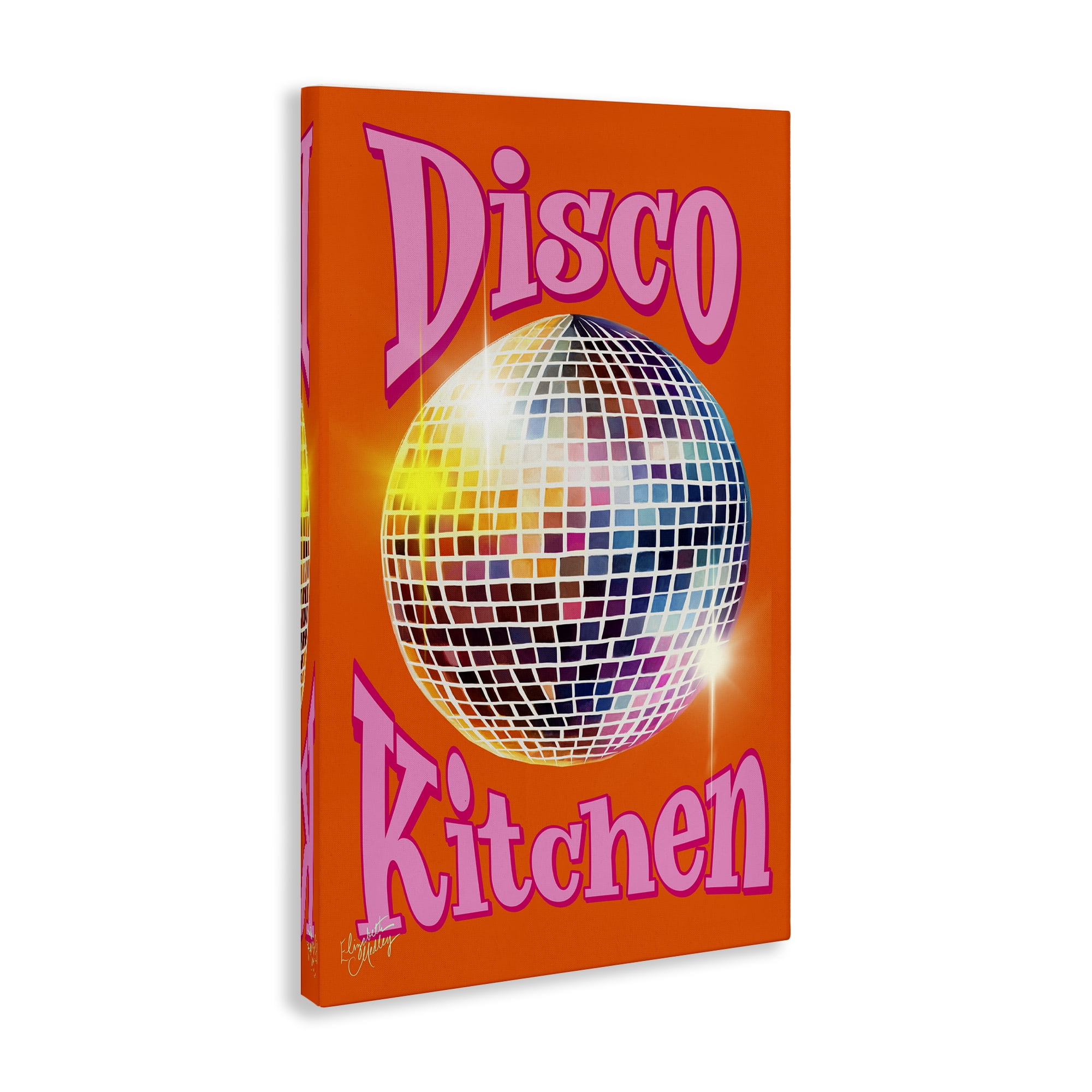Stupell Industries Groovy Disco Kitchen Performing Arts Painting Gallery Wrapped Canvas Art Print Wall Art, 24 x 36